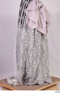  Photos Woman in Historical Dress 101 18th century historical clothing lower body silver skirt 0004.jpg